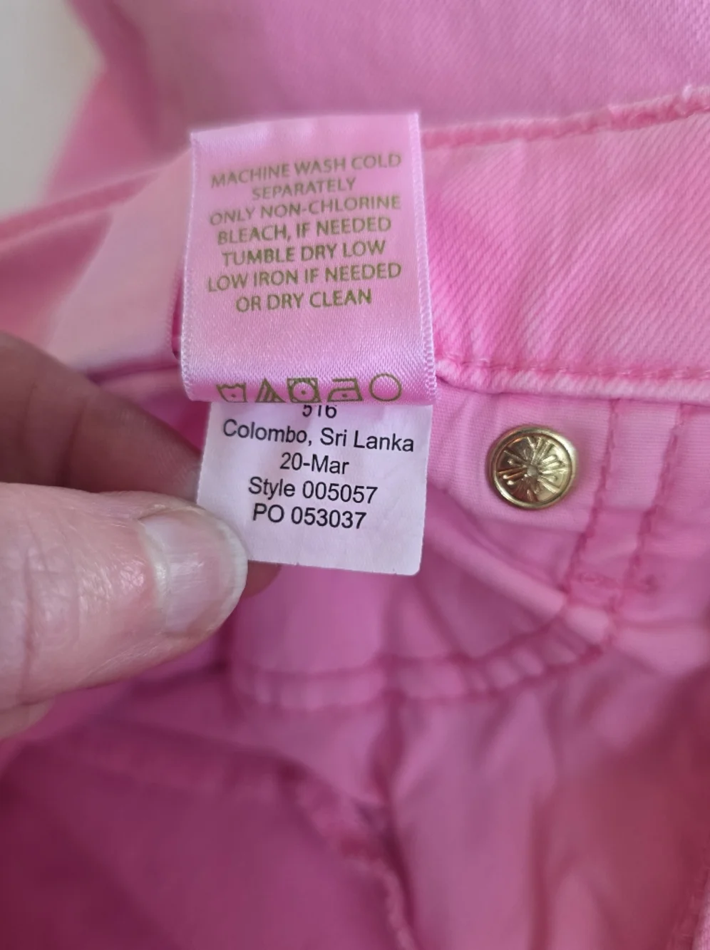 Lilly Pulitzer Worth Straight Leg Jeans Size 8 Pink & Green Frayed Hem Bundle(2) - Picture 6 of 15